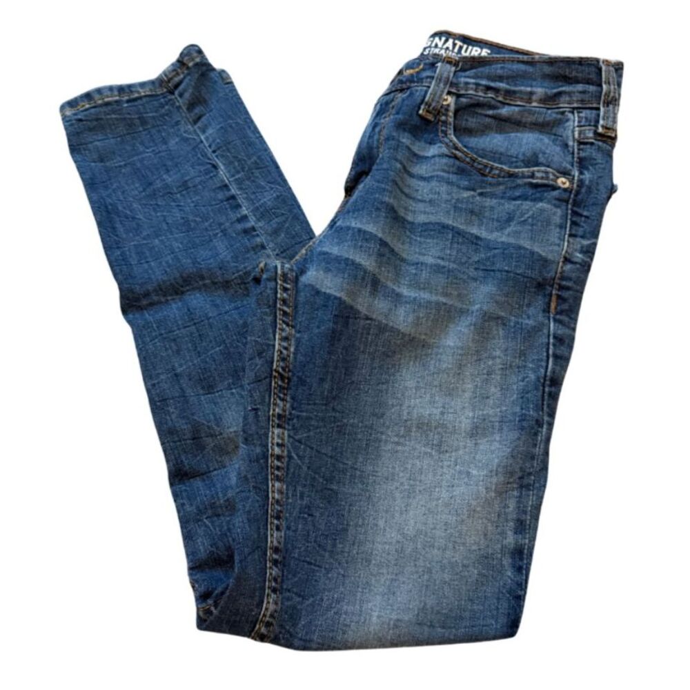 Levi Signature S26 Vintage Style Women's Skinny Jeans Size 28 Lightly Distressed